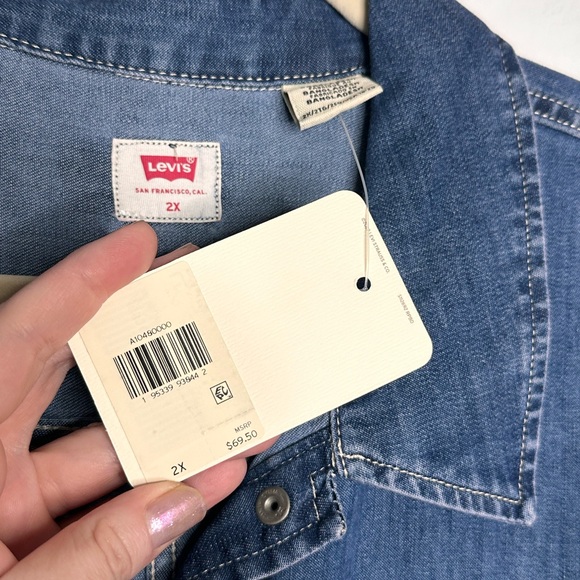 Leviβs Plus Size Denim Dress Snap Up NWT Size 2X - Picture 5 of 14